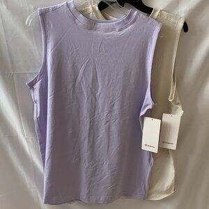 LULULEMON All Yours Organic Cotton Tank Tops SET (2 PIECES) Sz LARGE
